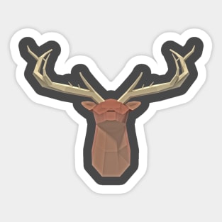 Abstract low poly elk head Sticker